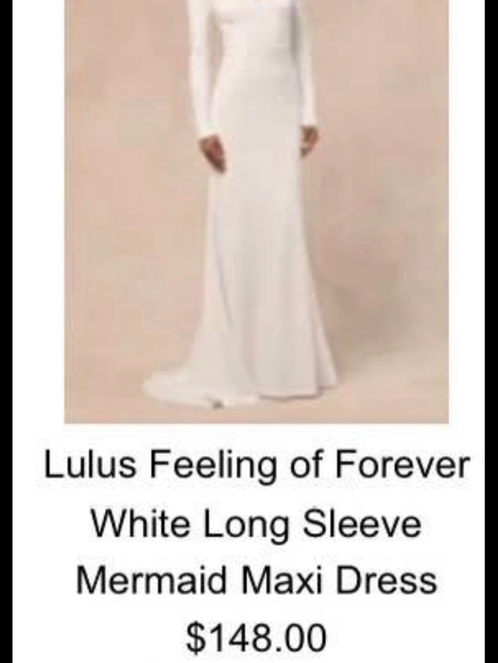 Lulu's White Long-Sleeve Mermaid Maxi Dress